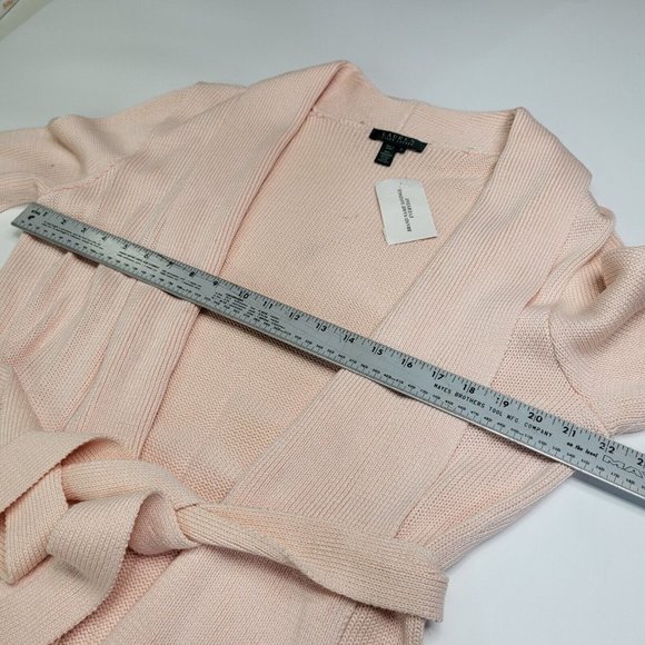 Lauren Ralph Lauren XL Bashful Pink Open Cardigan Moreton Hall Collection NWT - Picture 9 of 9